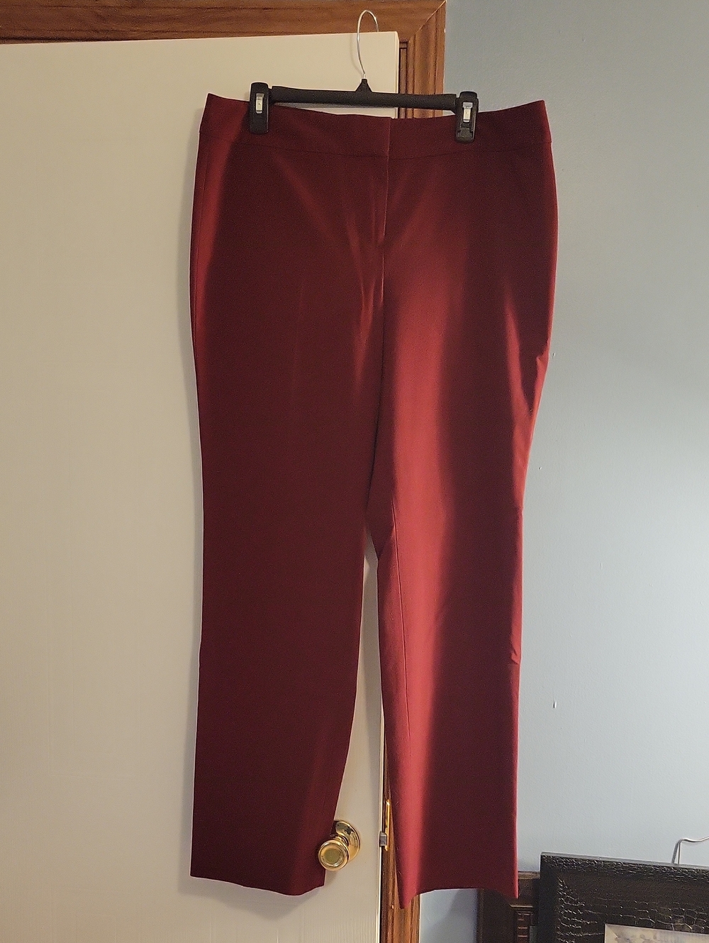 🎈 Nine West Women's Wine Straight-Leg Pants Size 12
